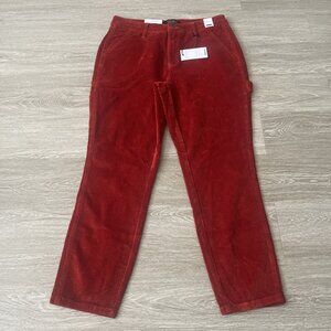 Judy Blue Womens Corduroy Carpenter Pant Act Size 29 Rust Slim Fit Stretch Y2K